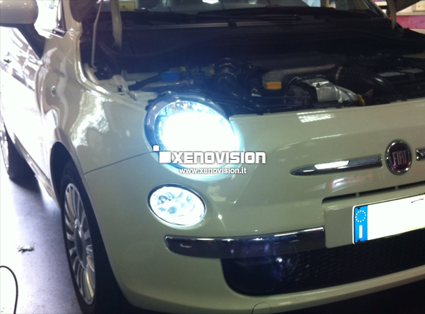 kit xenon led drl fiat 500 xenovision